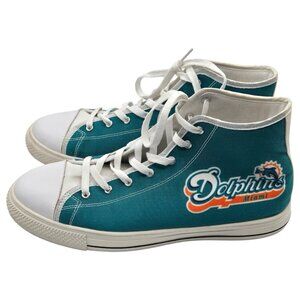 Miami Dolphins NFL Men's High Top Big Logo Canvas Shoes Size 11 Men's